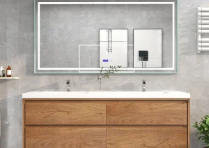 Elegant vanity remodel with modern cabinetry and luxury bathroom finishes by Builder’s Choice Remodeling.